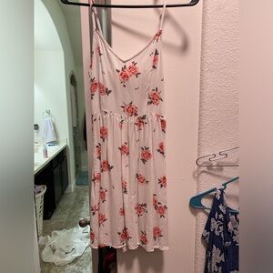 White and pink sun dress